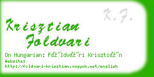 krisztian foldvari business card